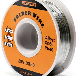 TOWOT Tin Lead Rosin Core Solder Wire 0.8mm 50g Sn60-Pb40 for-0