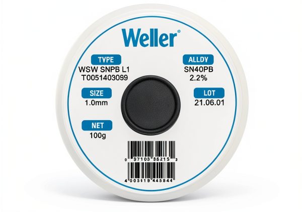 Weller Solder Wire 1.0mm Sn60Pb40 100g High Flux Core Performance-1