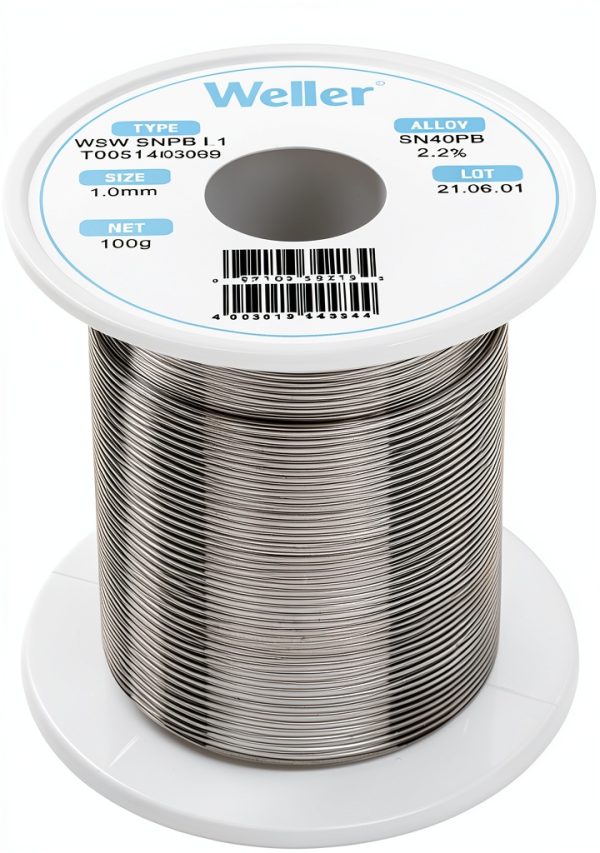 Weller Solder Wire 1.0mm Sn60Pb40 100g High Flux Core Performance-0